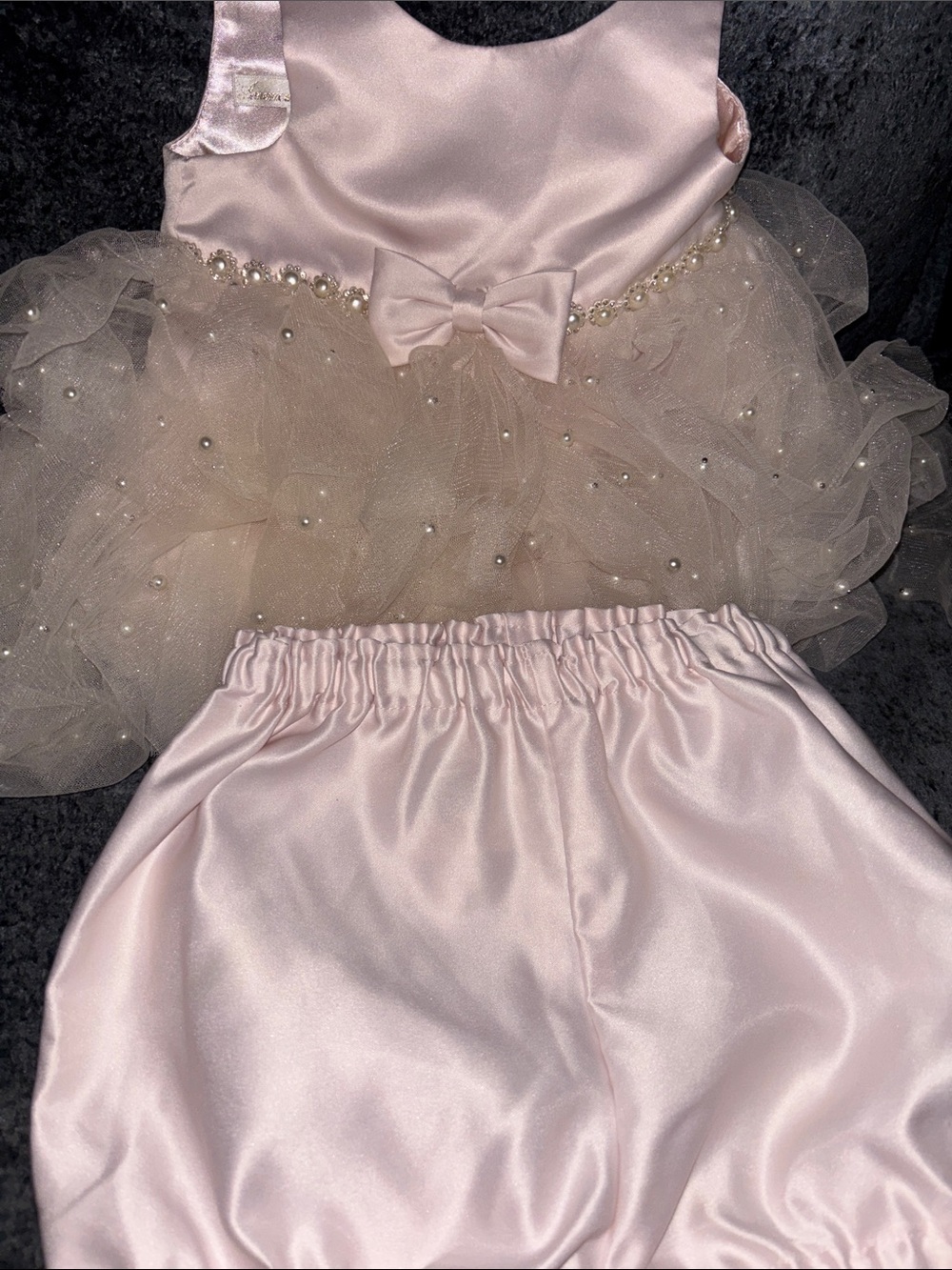 American princess dress with pearls
